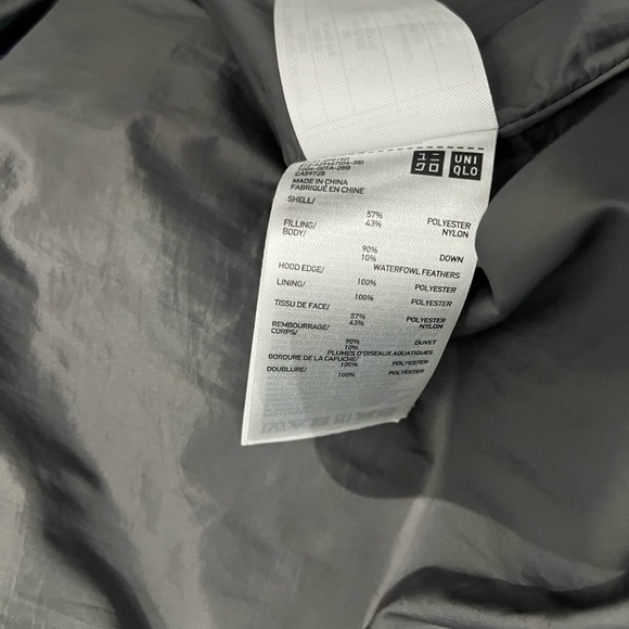 Uniqlo Seamless Down Coat in Charcoal Grey Small - Picture 4 of 5